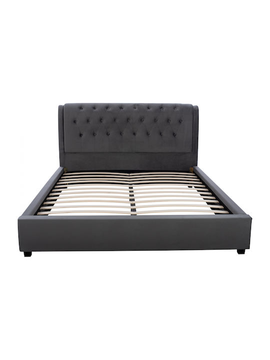 Odalys Doppelbett Mit Samt Graue Für Die Matratze 150x200cm