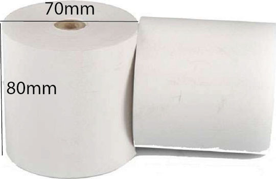 Smart Choice Thermische Kassenrollen Registrierkasse Π80xΔ80mm mit Länge 70m 55gr/m² 1Stück