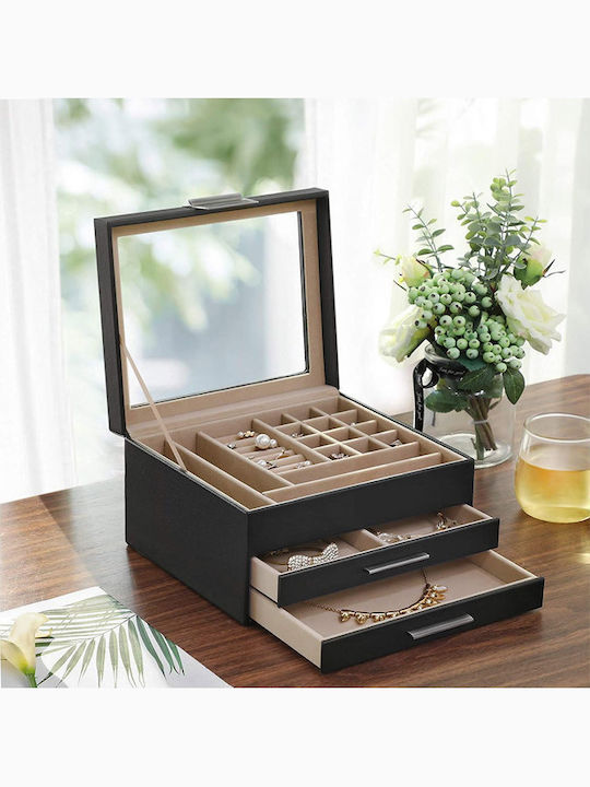 Songmics Jewelry Box with Drawer 23.1x13.5x13.5cm