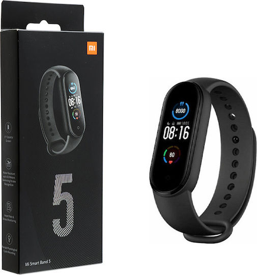 Xiaomi Mi Smart Band 5 Wasserdicht mit Pulsmesser Schwarz Schwarz