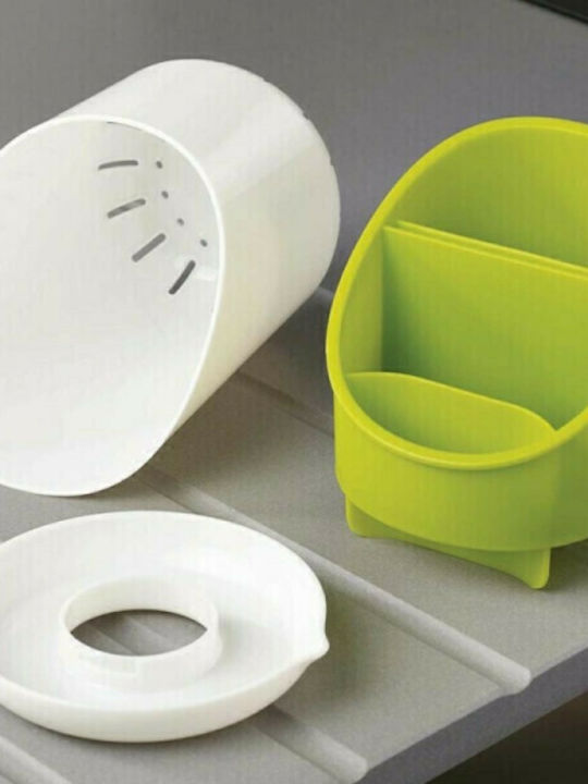 Plastic White Cutlery Drainer 12x12.5x14cm