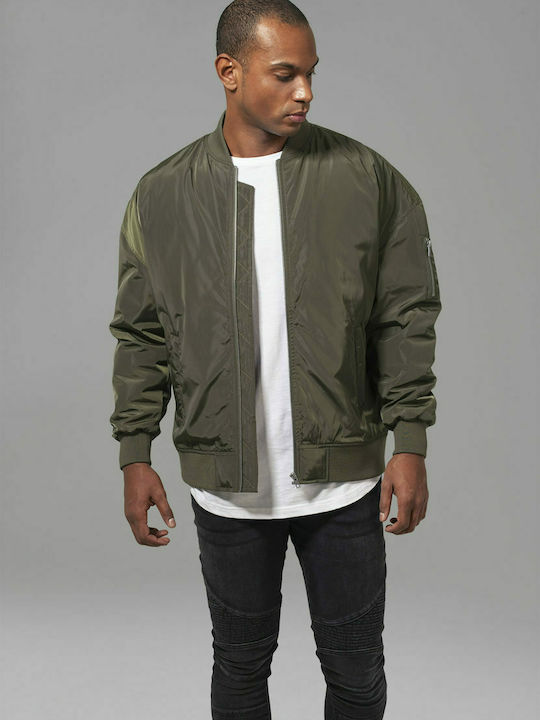 Urban Classics Men's Bomber Jacket Dark Olive