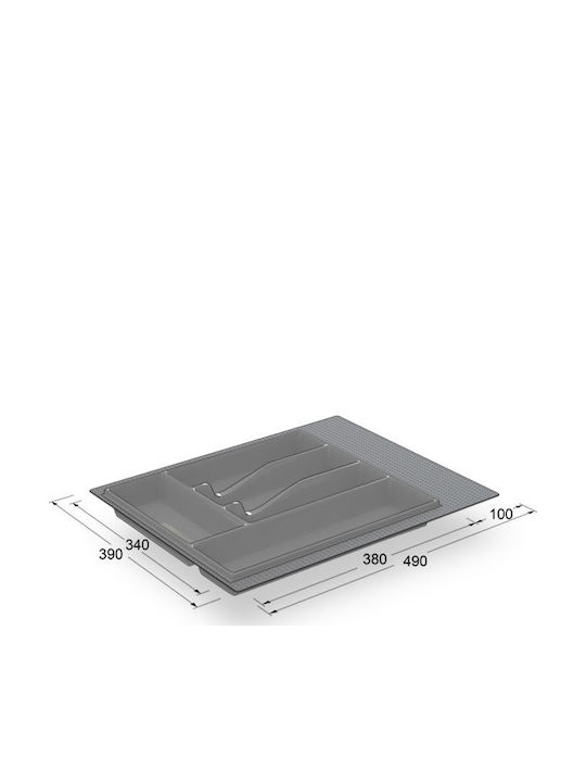 Volpato K45 Разделители за чекмеджета Пластмаса в Сив Цвят 49x39см