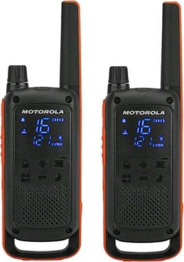 Motorola Talkabout T82 Wireless Transceiver PMR 0.5W with Monochrome Screen Set of 2pcs In Orange Color