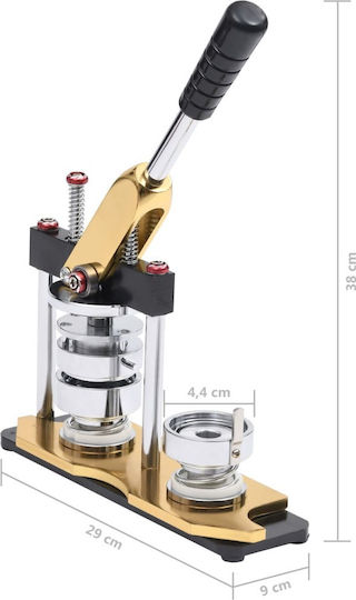 vidaXL Badge Press with Cutter and Rotating Base 44mm