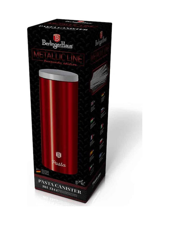 Berlinger Haus Passion Collection Set 1Stück Gläser Nudeln mit Deckel Rostfreier Stahl Rot 1650ml