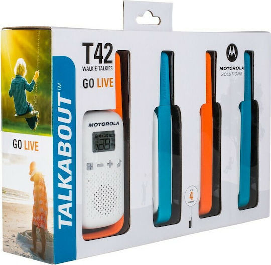 Motorola Talkabout T42 Emițător-Receptor Fără Fir PMR Set 4buc Blue / Orange