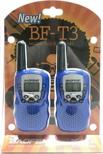 Baofeng BF-T3 Walkie Talkie with Monochrome Screen Set of 2pcs In Blue Color