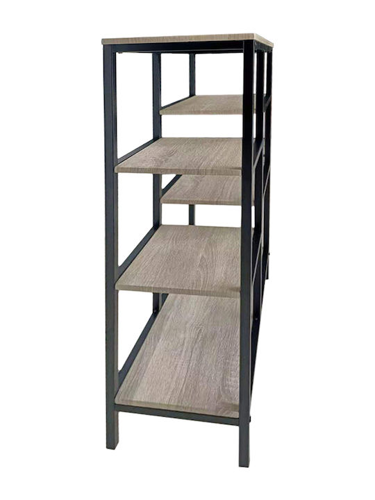 Bookcase File Sonoma / Black 70x30x109cm