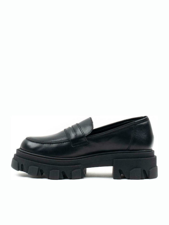 Women's Chunky Loafers BE ON Design 80 BLACK BLACK