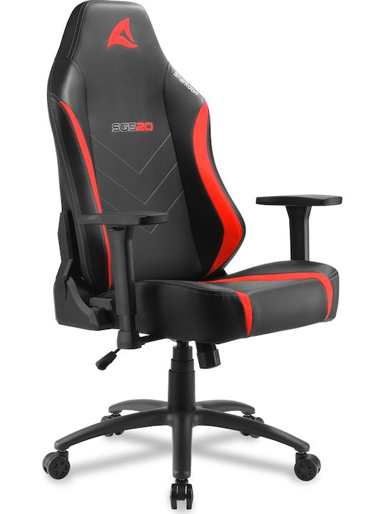 Sharkoon Skiller SGS20 Καρέκλα Gaming Δερματίνης με Ρυθμιζόμενα Μπράτσα Μαύρο/Κόκκινο