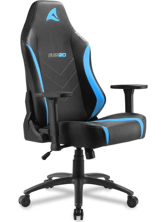 Sharkoon Skiller SGS20 Καρέκλα Gaming Δερματίνης με Ρυθμιζόμενα Μπράτσα Μαύρο/Μπλε