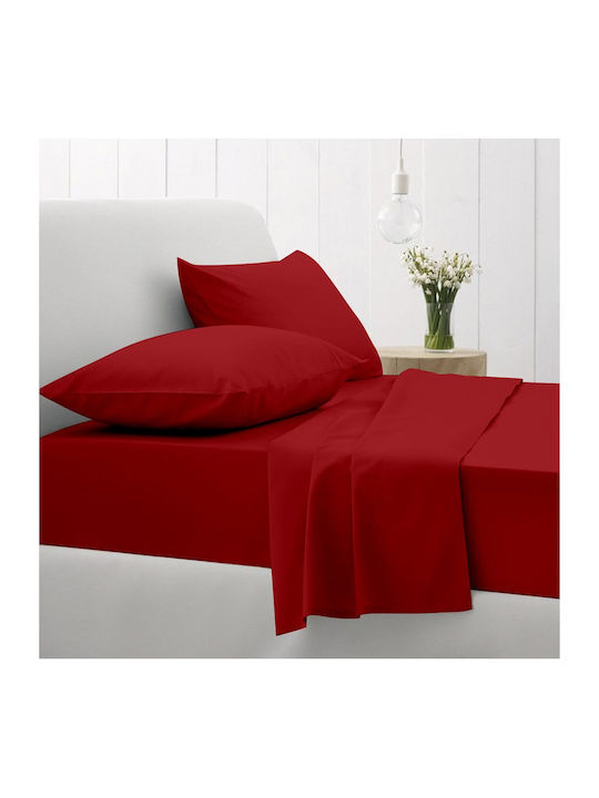 Sunshine Bettwäsche-Set King Size 260x270cm. Cotton Feelings 113 Red 4Stück