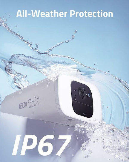 Eufy SoloCam S40 IP Überwachungskamera Wi-Fi Full HD+ 4MP Wasserdicht Batteriebetrieben mit Zwei-Wege-Kommunikation Solar