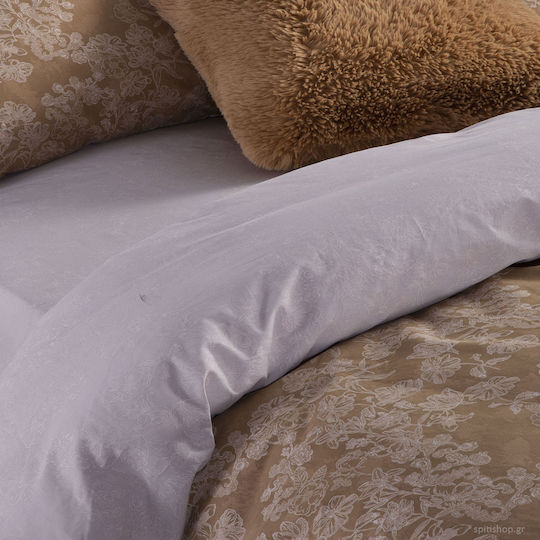 Nef-Nef Homeware Сет Чаршафи 170x270см. Primerose Мед 3бр