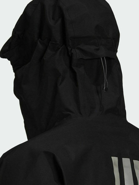 Terrex Gore-Tex Paclite Χειμωνιάτικο Μπουφάν Hardshell Αδιάβροχο και Αντιανεμικό Μαύρο