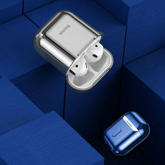Baseus Shining Husă Silicon în culoarea Albastru pentru Apple AirPods 1 / AirPods 2