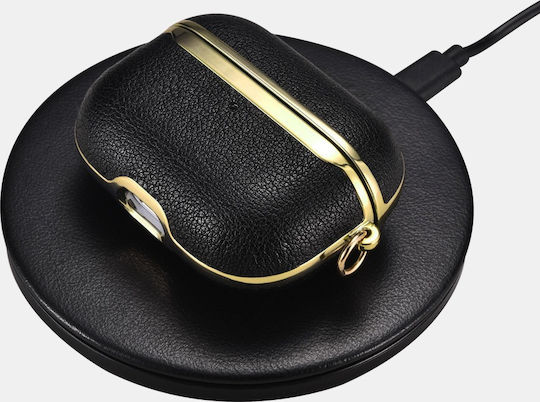 iCarer Electroplating Θήκη Δερματίνης σε Χρυσό χρώμα για Apple AirPods Pro