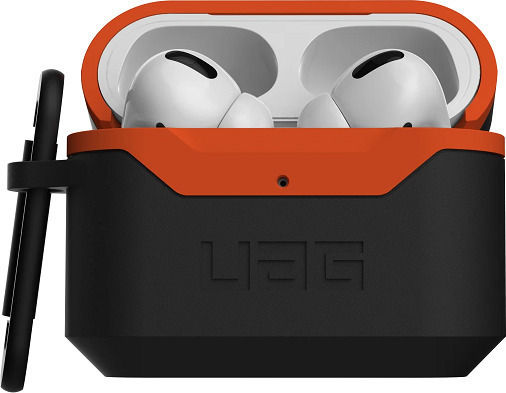 UAG Standard Issue Hard Case Plastic with Hook in Orange color for Apple AirPods Pro