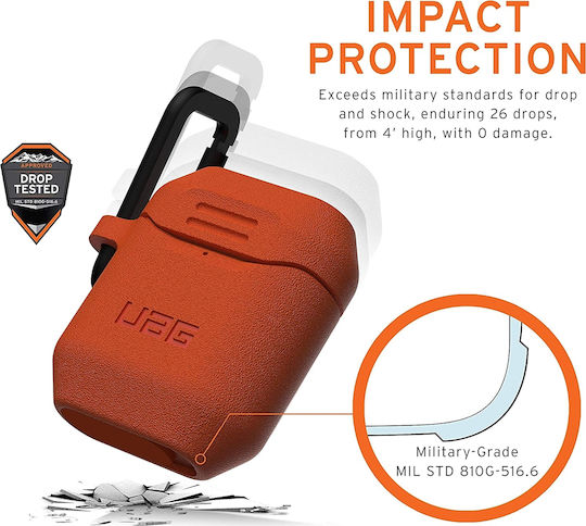 UAG Standard Issue Калъф с кука в Червен цвят за Apple AirPods 1 / AirPods 2