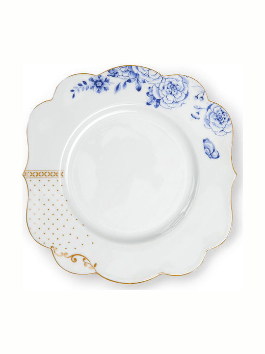 PiP Studio Royal Plate Shallow Porcelain Λευκό 23.5x23.5cm 1pcs