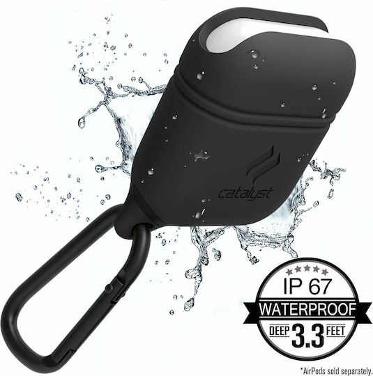Catalyst Waterproof Hülle Silikon mit Haken in Gray Farbe für Apple AirPods