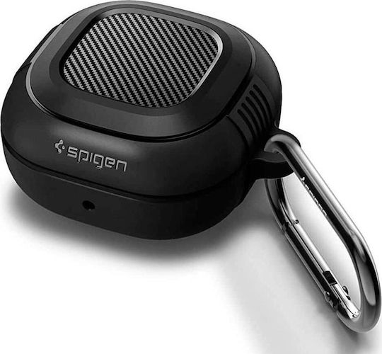 Spigen Rugged Armor Silicone Case with Keychain Black for Galaxy Buds 2 Pro / 2 / Live / Pro