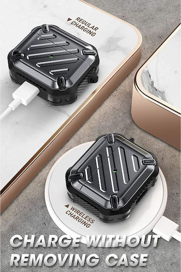 Supcase Unicorn Beetle Pro Plastic Case with Keychain Black for Apple AirPods 3