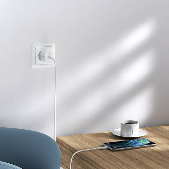 Choetech Φορτιστής Χωρίς Καλώδιο με Θύρα USB-C 20W Power Delivery Λευκός (Q5004)