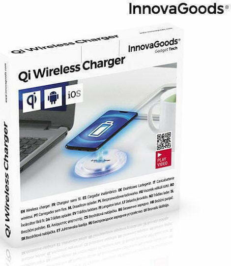 InnovaGoods Ασύρματος Φορτιστής (Qi Pad) Λευκός (V0101247)