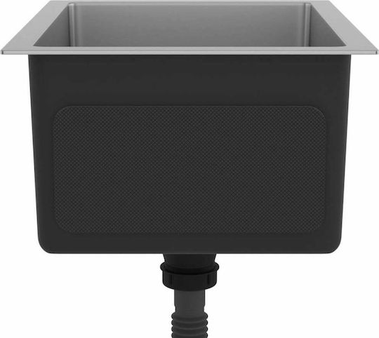 vidaXL Ένθετος Νεροχύτης Inox Σατινέ Μ44xΠ34cm Ασημί