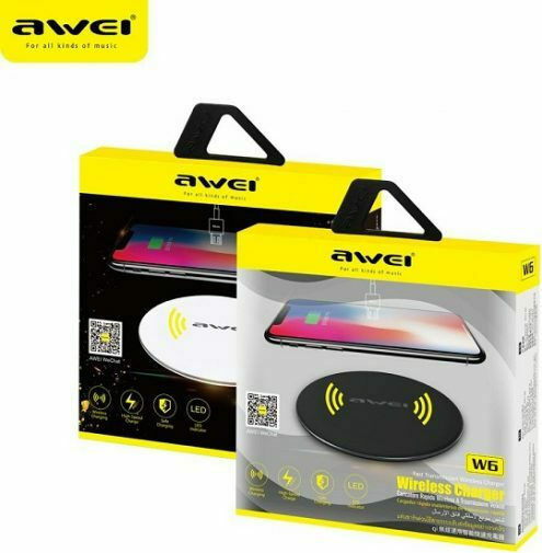 Awei Ασύρματος Φορτιστής (Qi Pad) Μαύρος (W6)