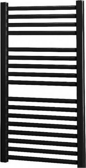 Bathroom Radiator Towel Rail Round Splendid 600x1200 784 Kcal H Black Straight
