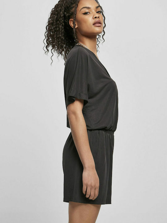 De Damă Mâneca scurta Short întreg Negru
