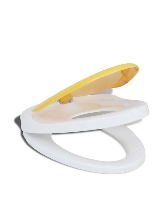 vidaXL Kids Plastic Soft Close Toilet Seat White 48.5cm