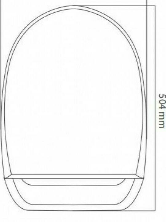 Uspa Plus Design Капак за тоалетна Софт Клоуз с Биде Пластмаса 50.4x38.8см Бял