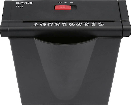 Olympia Καταστροφέας Εγγράφων PS 36 Strip Cut 6 Φύλλων με Κάδο 7lt