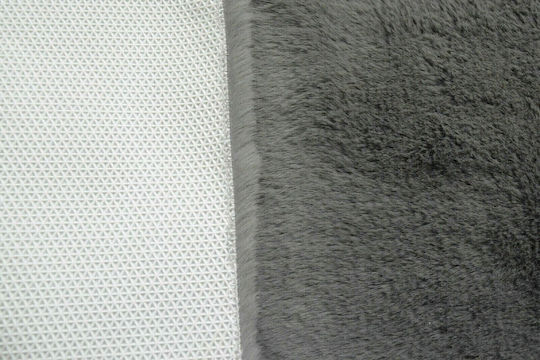 Newplan Puffy Anti-slip Rug Rectangular Shaggy Furry FC7A Dark Grey