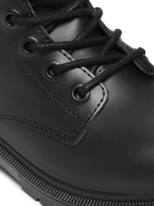 Spike Mid Leather Women's Ankle Boots Black