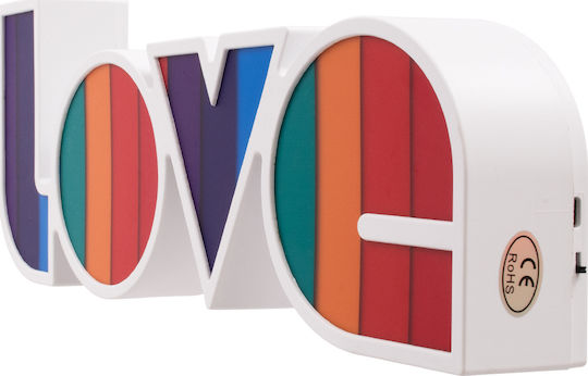 GloboStar Colors Decorative Lamp Love Multicolour