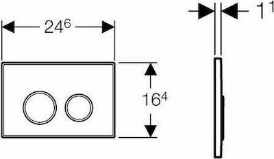 Geberit Sigma 20 Spülplatten für Toiletten Doppelspülung Edelstahl 115.882.SN.1