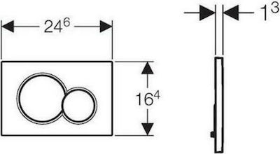 Geberit Sigma 01 Flush Plate Dual Flush Bright Chrome 115.770.KA.5