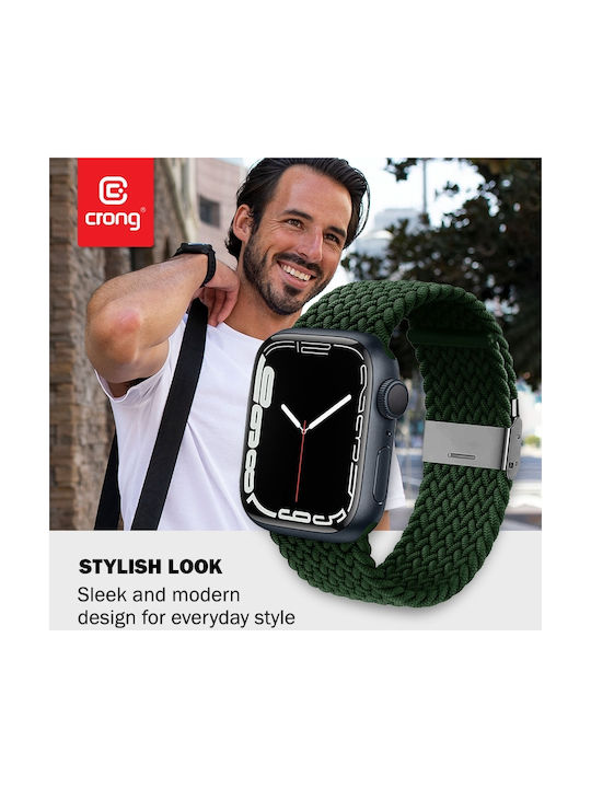 Crong Wave Strap Fabric Green (Apple Watch 38/40/41/42mm) CRG-40WAV-GRN