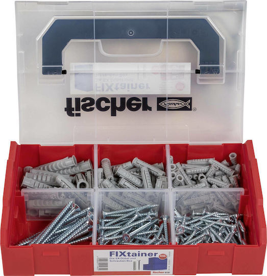 fischer Fixtainer SX Plugs Screws Box Ούπα Πλαστικό 210τμχ