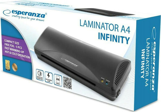 Esperanza Пластикатор Infinity Настолен за A4 125 микрона