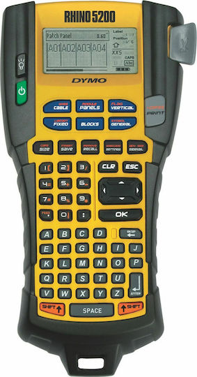 Dymo Rhino 5200 Kit Ηλεκτρονικός Ετικετογράφος Χειρός σε Κίτρινο Χρώμα