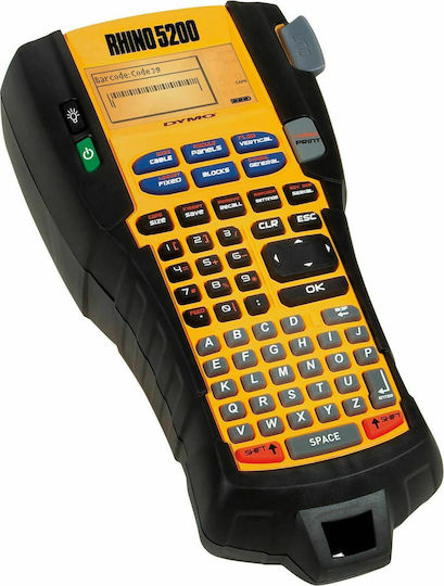 Dymo Rhino 5200 Kit Ηλεκτρονικός Ετικετογράφος Χειρός σε Κίτρινο Χρώμα