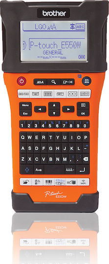 Brother Electronic Portable Label Maker with Bluetooth and Wi-Fi Orange