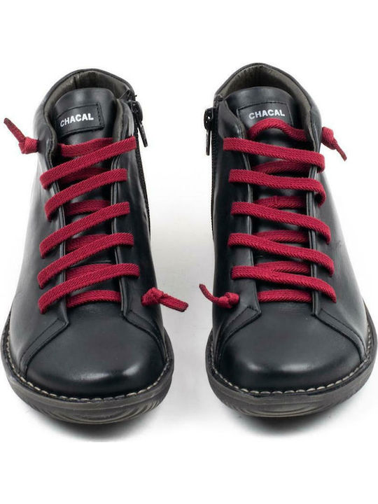 Leather Women's Ankle Boots Leather BLACK