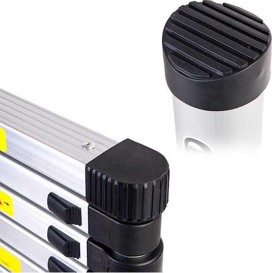 Factory Telescopic Ladder Aluminum 12 of Steps with Maximum Height 3.8m